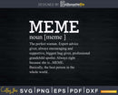 Meme Definition Grandma Mother Day Svg T-Shirt Designs