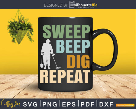 Metal Detecting Detectorist Pun Svg Dxf Cut Files