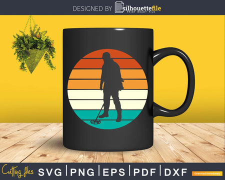 Metal Detector Detectorist Vintage Svg Dxf Cut Files