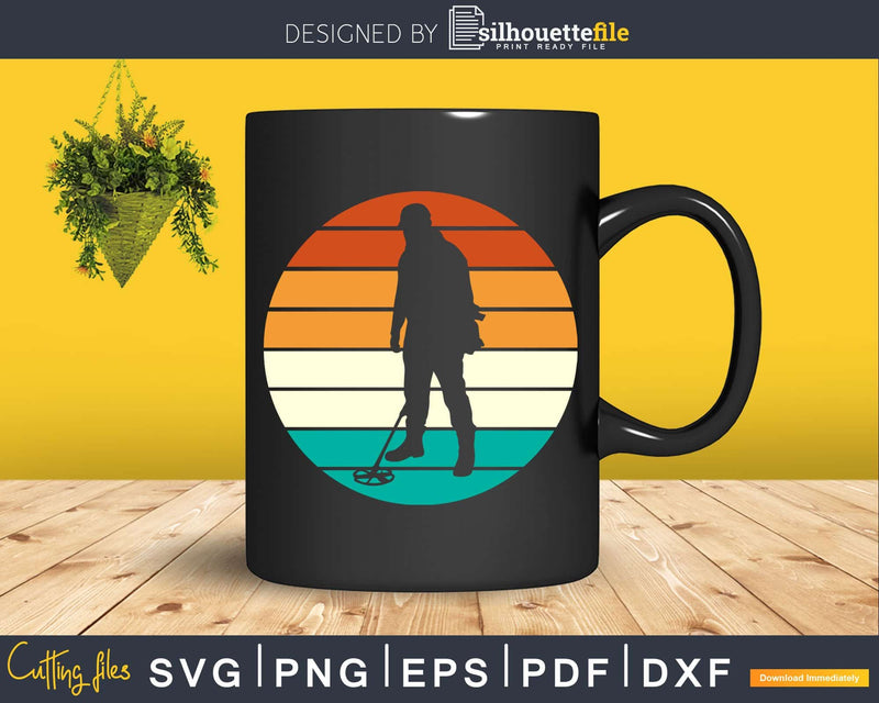 Metal Detector Detectorist Vintage Svg Dxf Cut Files