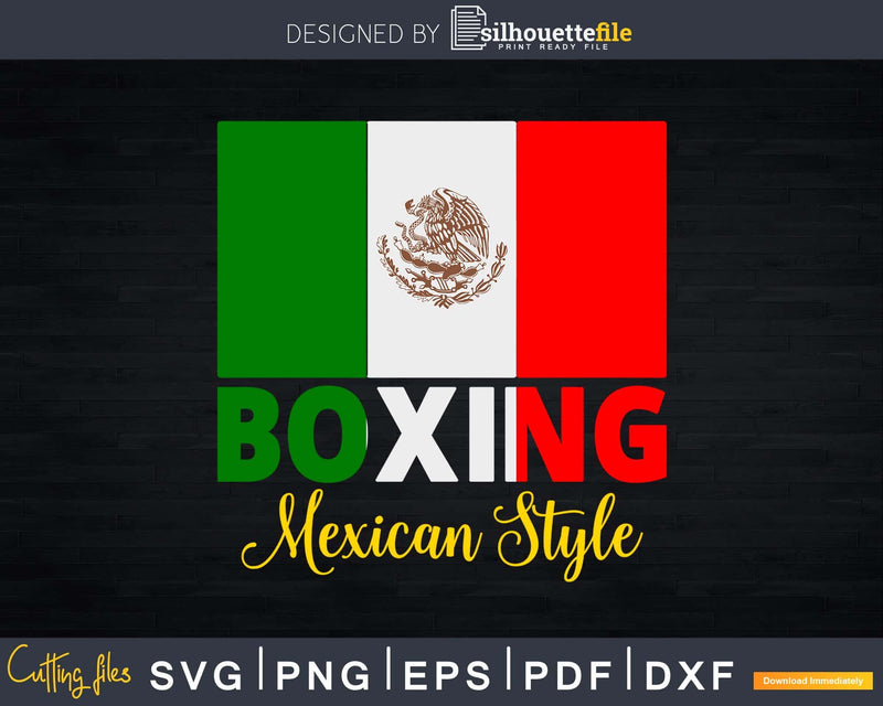Mexican Vintage style boxing T-shirt Great Boxing Svg