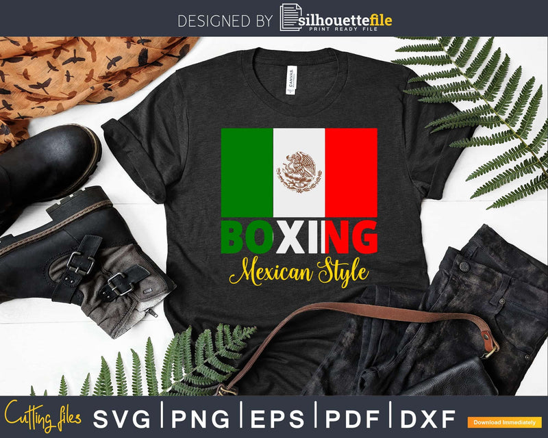 Mexican Vintage style boxing T-shirt Great Boxing Svg