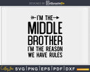 Middle Brother I’m Reason We Have Rules Funny Siblings