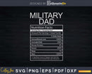 Military Dad Nutritional Facts Svg Png Dxf Cricut Files