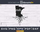 Minnesota MN Roots Home Native Map svg cricut cut digital