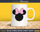 Minnie Mouse Head Vector Cut File for Silhouette