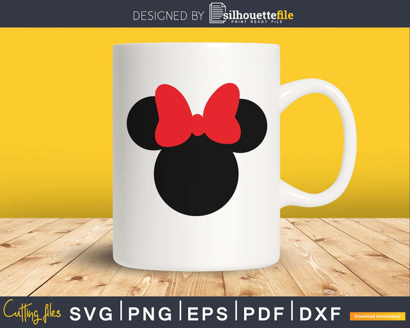 Minnie Mouse svg Instant Download Cut File for Silhouette
