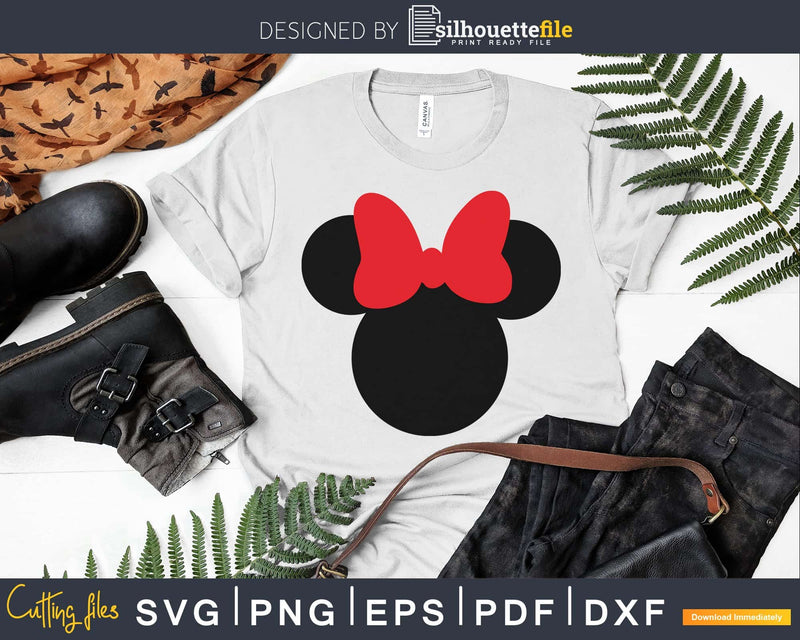 Minnie Mouse svg Instant Download Cut File for Silhouette