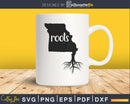 Missouri MO Roots Home Native Map svg png digital