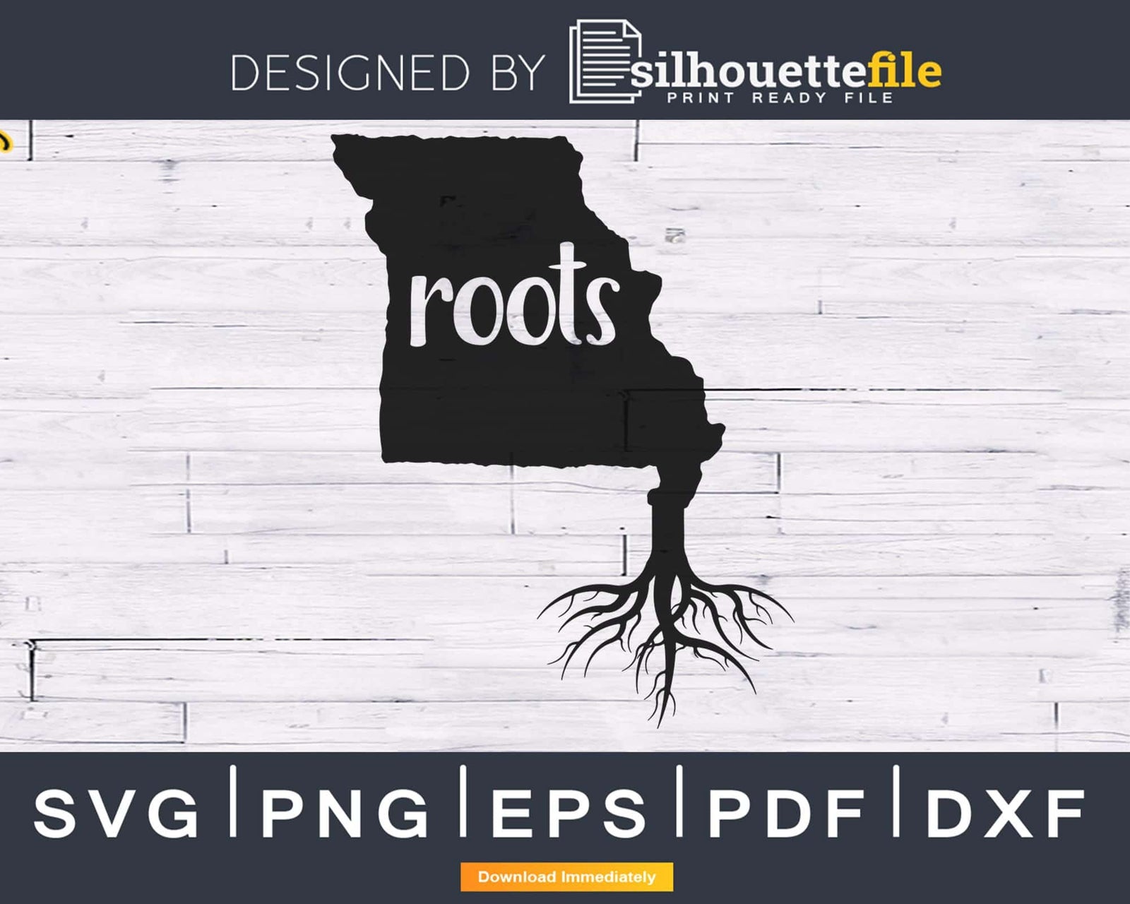 Missouri MO Roots Home Native Map svg png digital silhouette ...