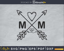 Mom Life with Arrows Svg craft cut file