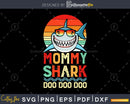 Mommy Shark Doo Retro vintage style colors cut svg png