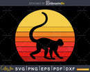 Monkey Retro vintage Style cricut cut svg png dxf cutting