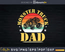 Monster Truck Dad Retro Vintage Svg T-shirt Design Files