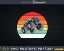 Monster Truck Vintage Retro Style Svg T-shirt Design Files