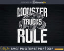 Monster Trucks Rule Jam Svg T-shirt Design Files