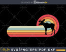 Moose Elk Retro Style craft cut svg png digital cutting