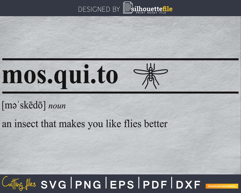 Mosquito definition svg printable file