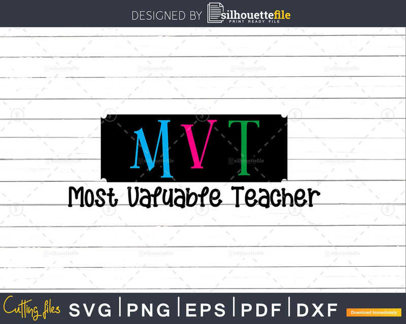 Most Valuable Teacher Svg Designs Cricut Cut files