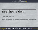Mother’s day definition svg printable file