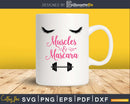 Muscles & Mascara Gym Workout Fitness svg png silhouette
