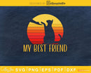 My Best Friend Cat Vintage Retro Style Svg Printable