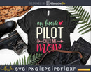 My favorite Pilot calls me mom svg cricut print-ready file