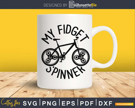 my Fidget Spinner! Funny Mountain Bike Rider svg design