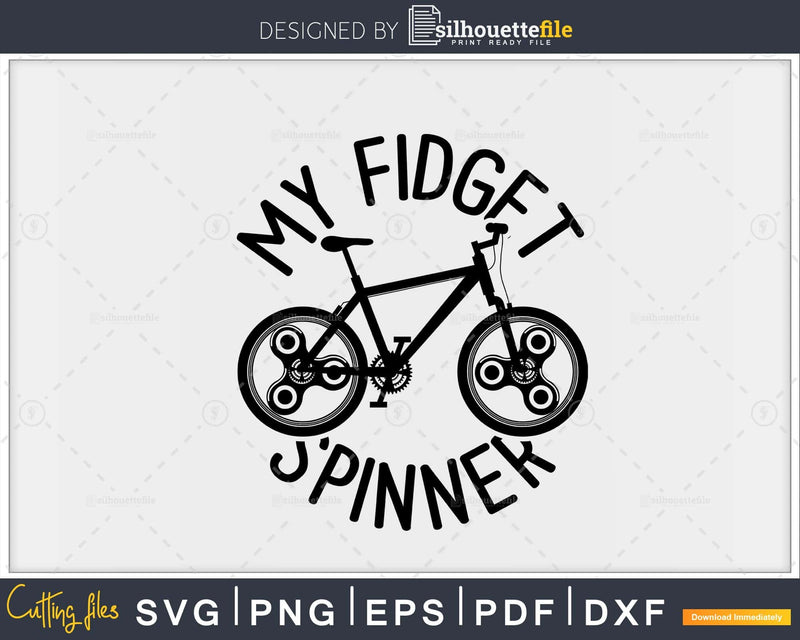 my Fidget Spinner! Funny Mountain Bike Rider svg design
