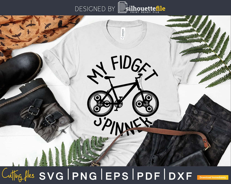 my Fidget Spinner! Funny Mountain Bike Rider svg design