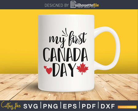 My First Canada Day svg cricut cut files