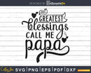 My Greatest Blessings Call Me papa Svg Mother’s day cut file