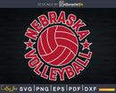 Nebraska Volleyball svg png design cut files for cricut