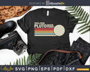 Never Forget Pluto Shirt Retro Style Funny Space Science