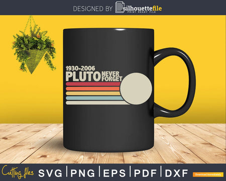 Never Forget Pluto Shirt Retro Style Funny Space Science