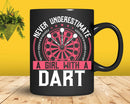 Never Underestimate A Girl With Darts Svg Png T-shirt Design