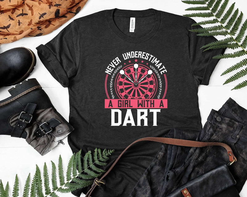 Never Underestimate A Girl With Darts Svg Png T-shirt Design