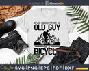 Never underestimate an old guy on a bicycle cycling svg