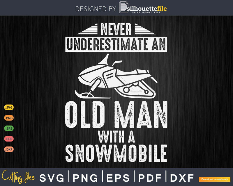 Never Underestimate an Old Man with A Snowmobile