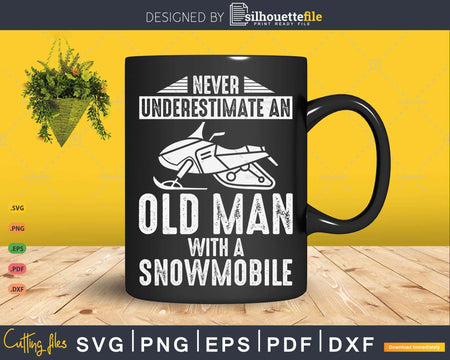 Never Underestimate an Old Man with A Snowmobile
