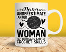Never Underestimate An Old Woman With Cats & Crochet Skills