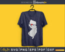 New Jersey NJ Home Heart Native Map vector SVG PNG cricut