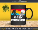 New Mexico Bigfoot Mountains Vintage svg designs cut files