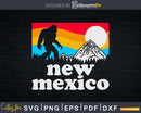 New Mexico Bigfoot Mountains Vintage svg designs cut files