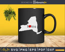 New York NY Home Heart Native Map svg cricut cut png files