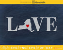 New York NY Love Home Heart Native Map svg cricut png