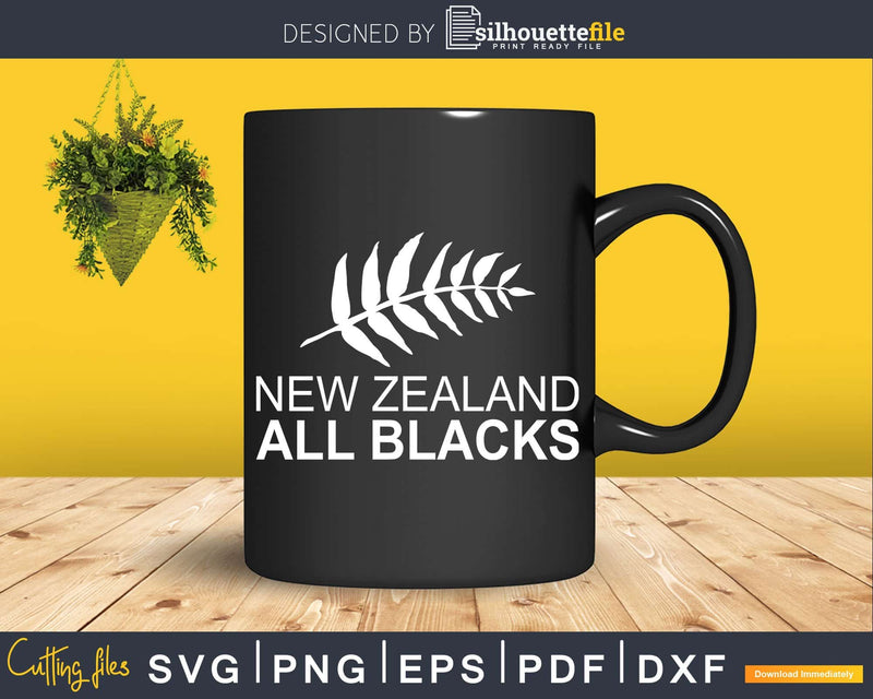 New Zealand Fern AB Rugby Fan Svg Cricut Cut Files