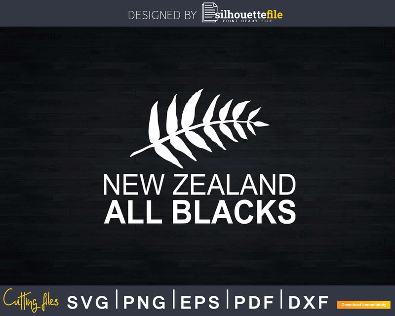 New Zealand Fern AB Rugby Fan Svg Cricut Cut Files