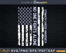 No One Fights Alone USA Flag Stomach Cancer Awareness Svg
