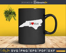 North Carolina NC Home Heart Native Map cricut cut cutting